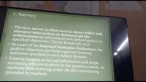 Formative Evaluation Project on Survey