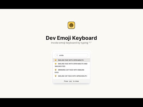 Dev Emoji Keyboard video preview 2