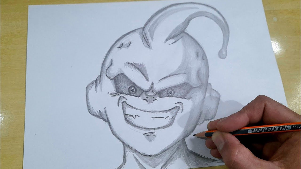 Como Desenhar o Majin Boo Passo a Passo (Devagar e Para Iniciantes