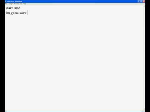 THE NEWEST BAT FILE VIRUS PROGRAM NOTEPAD ONLY ON WINDOWS 7