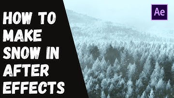 How to make snow in after effects | vfx breakdown | after effects 2021 tutorial