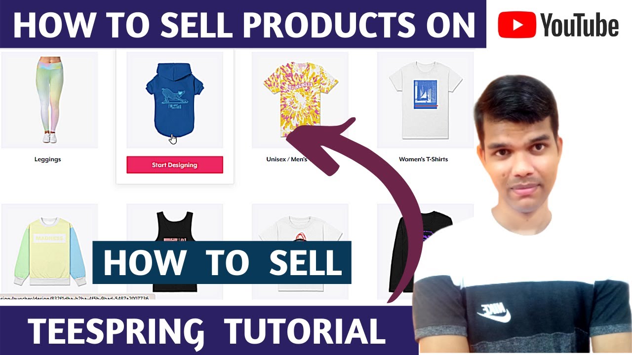 how to sell products on youtube in hindi  | teespring tutorial 2023