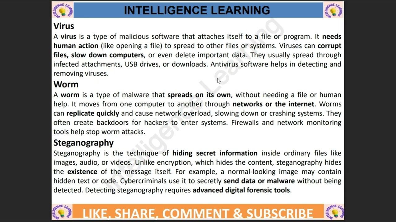 Cyber Security (CS) Unit 3 One Shot By Intelligence Learning AKTU Easy Explanation