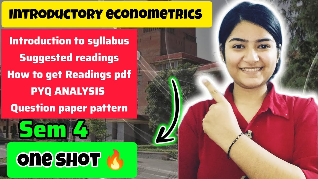 Introductory econometrics Sem 4 Exam pattern 🔥|Readings pdf || 