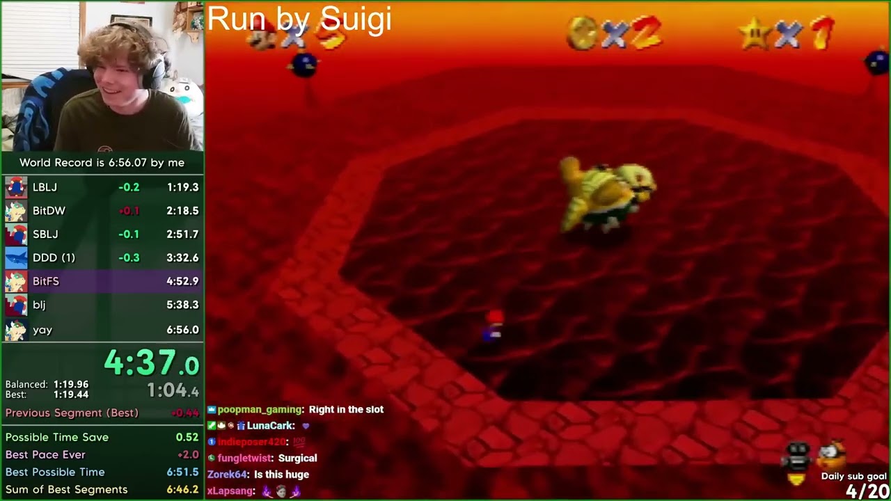 [WR] Super Mario 64 1 Star Speedrun (N64) 6m 53s 680ms by Suigi