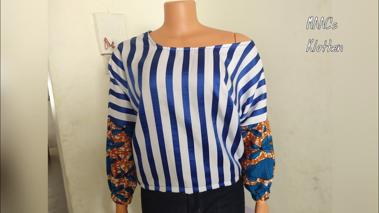 How To Sew A Slanted Neck Dress Slanted Shoulder Top YouTube