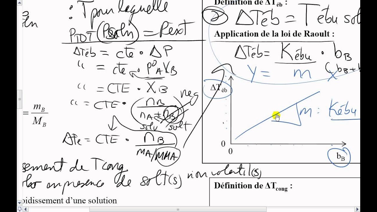 18-Prop.Coll. : Abaissement de Tcongélation (ΔTcong) - YouTube