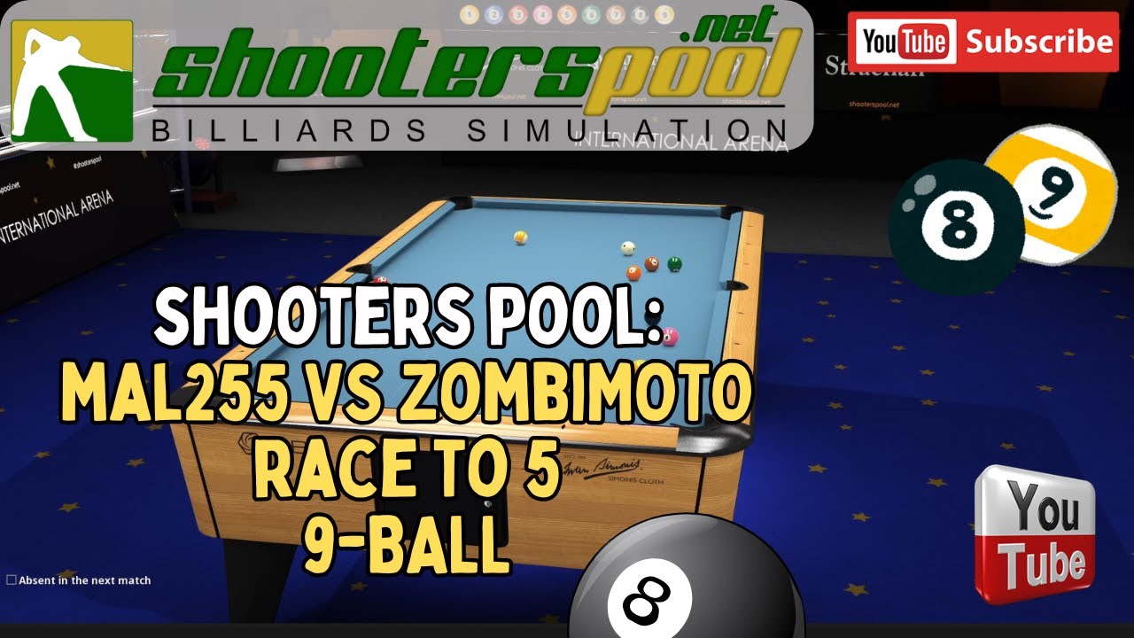 Shooters Pool  - 9-Ball - Mal255 vs ZombiMoto