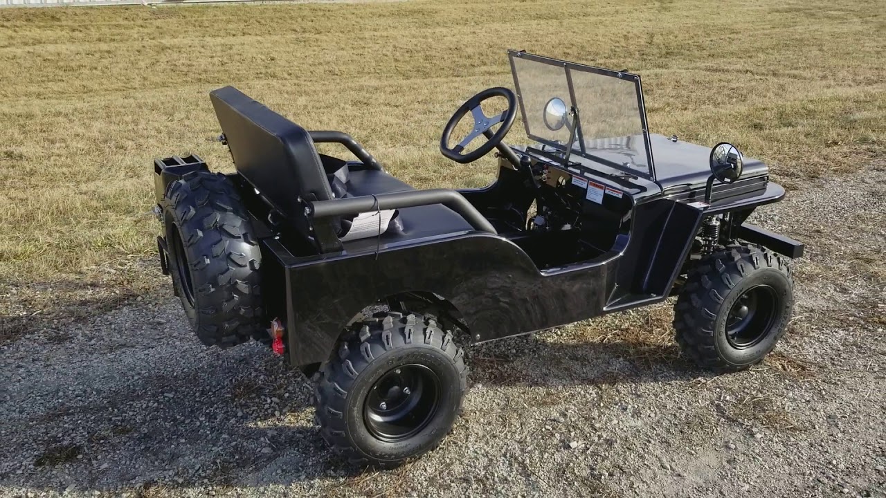 BLACK Mini Jeep Thunderbird Gas Golf Cart Utility Vehicle Special