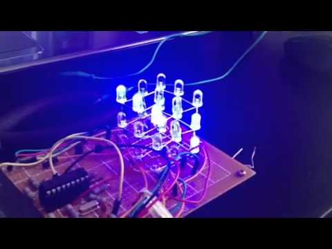3x3x3 LED cube pic project microcontroller