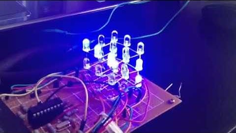 3x3x3 LED cube pic project microcontroller