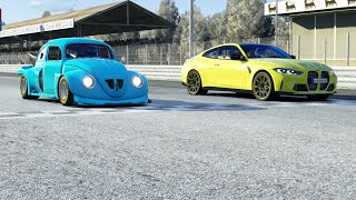 1963 Volkswagen Fusca ( Beetle ) Aerokit vs 2021 BMW M4 Competition at Monza Full Course screenshot 5