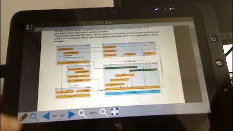 Plasma Active running Calligra Mobile on a tablet