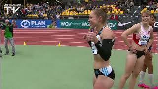 Gina Lückenkemper holt sich in 7,17 Sekunden den 60-Meter-Titel