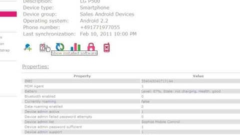 Sophos Mobile Control  See devices and installed apps