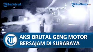 Aksi Brutal 50 Anggota Geng Motor di Surabaya, Warga hingga Satpam Kena Luka Bacok dan Lebam