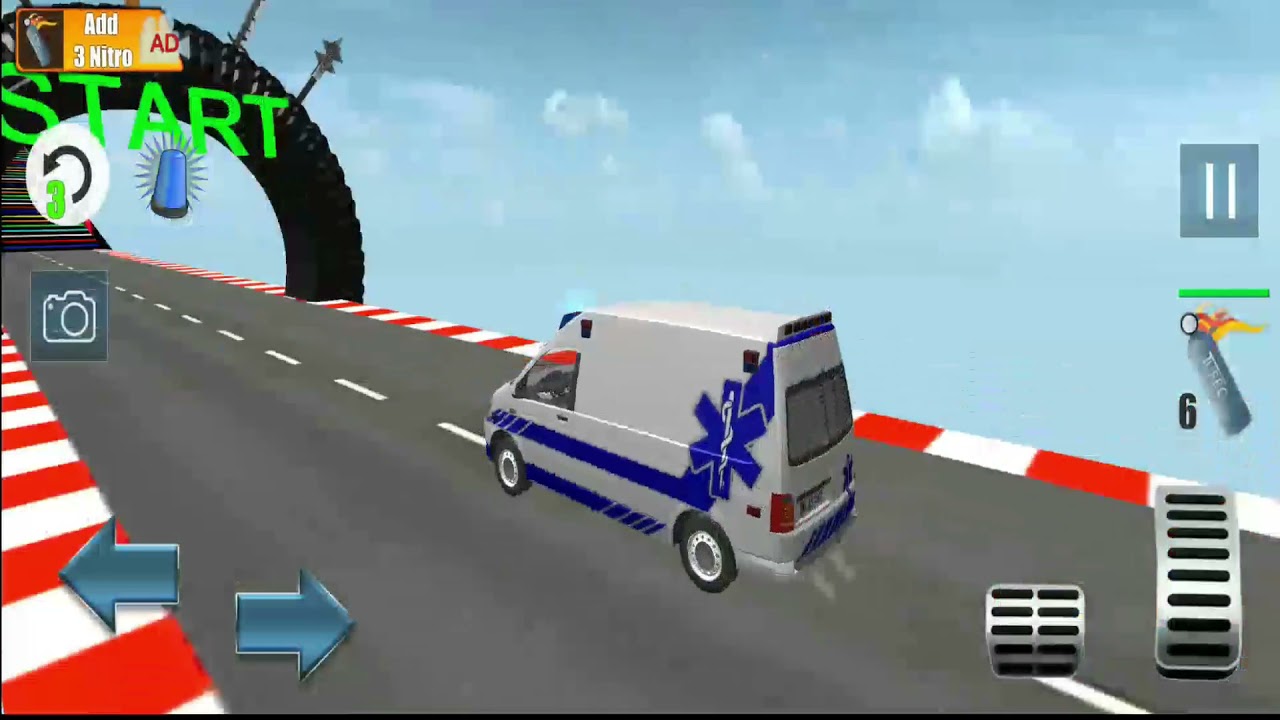 Ambulance Stunt Car Racing Game Impossible 2