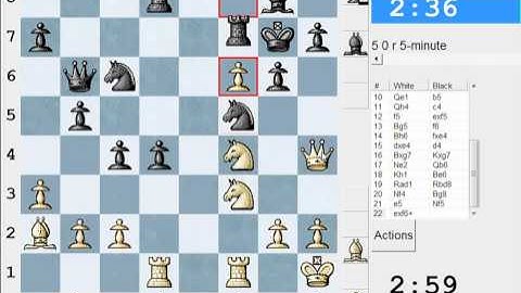 Chess World.net: LIVE Blitz #1757 vs Serlock (IM) 2526 - Sicilian: Grand Prix attack (B23)