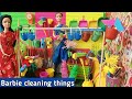 Barbie shopping cleaning things     meena reaction  barbie show 72
