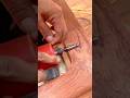 Woodworking with Rotary Tool to Smooth and Shape Curved Wood Surface #shorts