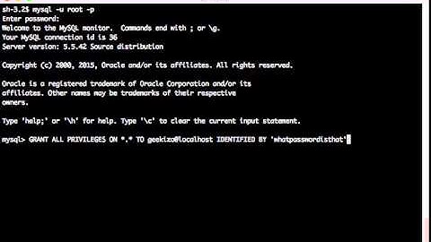 MySQL Create Root Privileges User Account