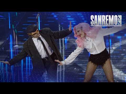 Video Sanremo 2026 - Ditonellapiaga e TonyPitony cantano The Lady Is a Tramp