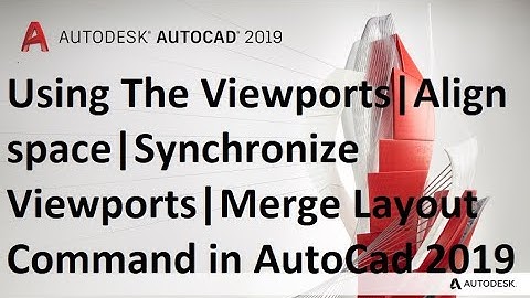 Using The Viewports | Align space | Synchronize Viewports | Merge Layout Command in AutoCad 2019