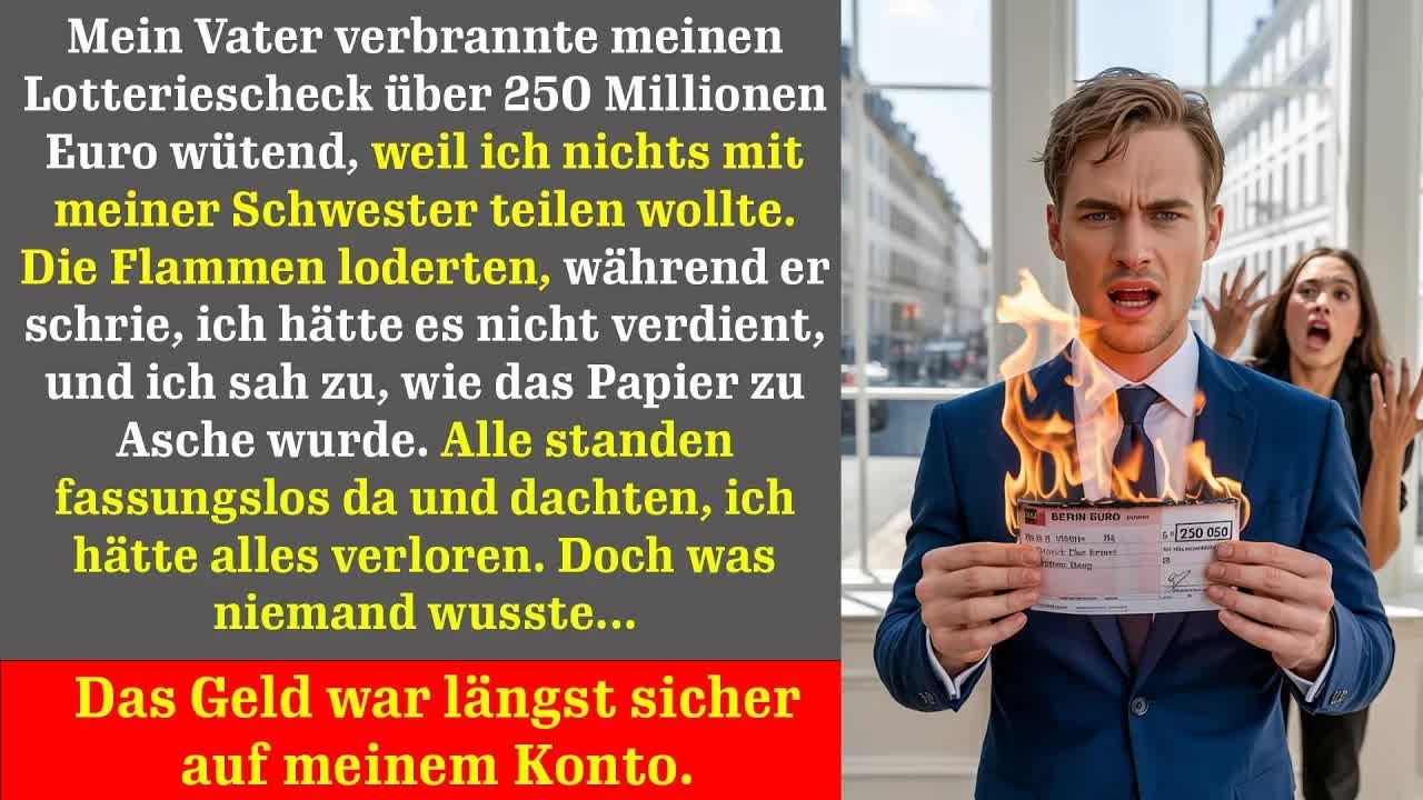 Mein Vater verbrannte meinen $250M Lottoscheck – doch ich war ihm einen Schritt voraus