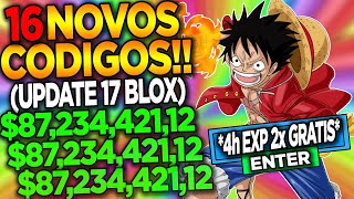 LANÇOU! NOVOS CODIGOS SECRETOS do BLOX FRUITS !! E TODOS OS CODES QUE ESTÃO  FUNCIONANDO! update 17.3 