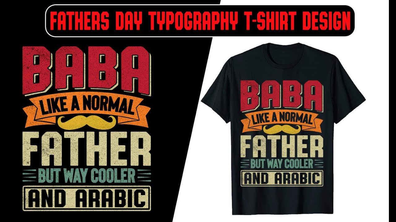 FATHERS DAY TYPOGRAPHY T SHIRT DESIGN - BANGLA TUTORIAL