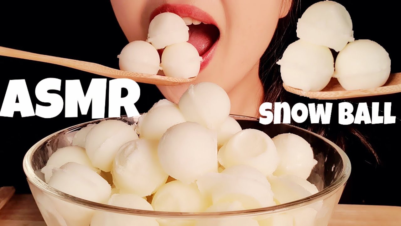 ASMR лед Замороженное молоко снег мороженое экстремальный хрустящий Едят звуки