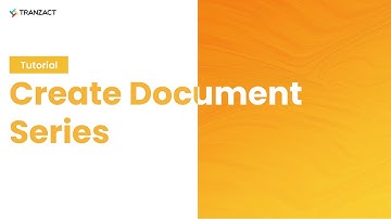 How to create Document series on TranZact?
