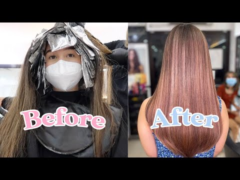 Caramel Ash Brown Balayage Hair Transformation (Philippines)