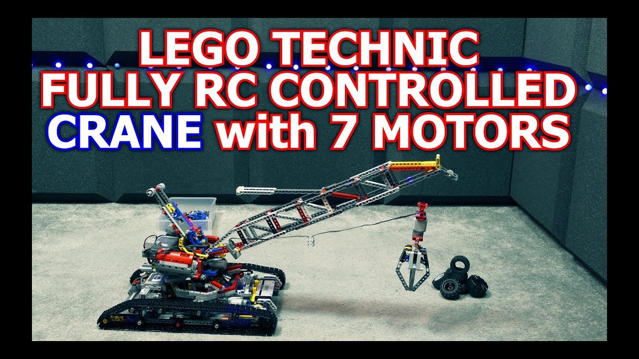 LEGO TECHNIC fully RC controlled CRANE with 7 motors part1