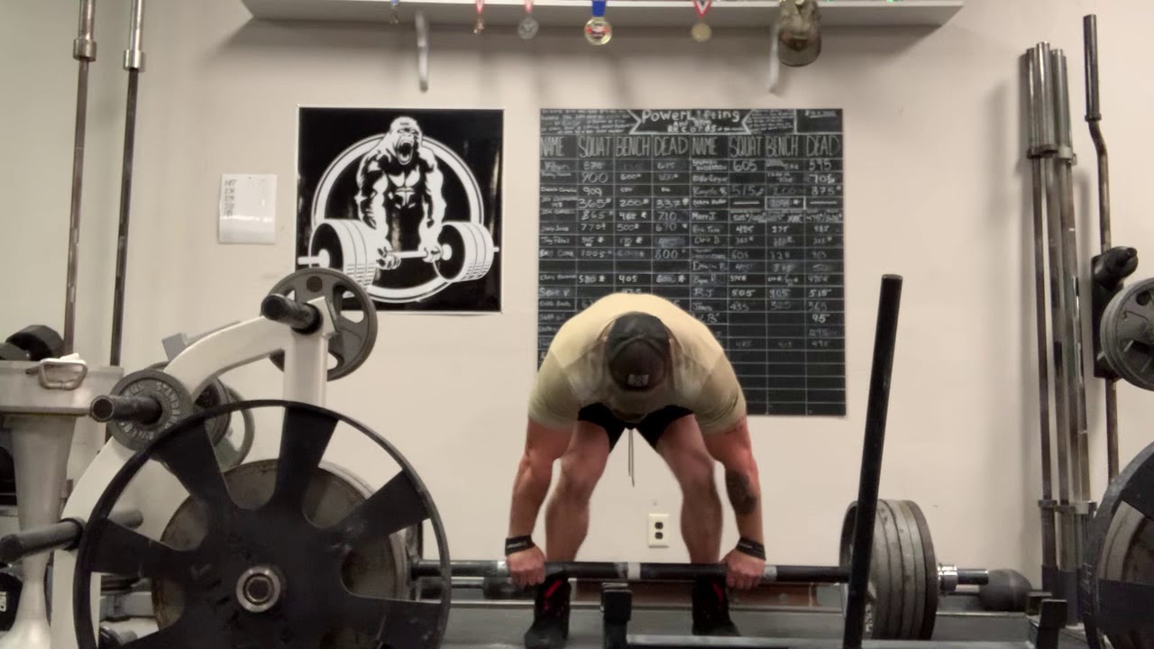 Axle bar deadlift 550 lbs X 5 Mike Regier YouTube