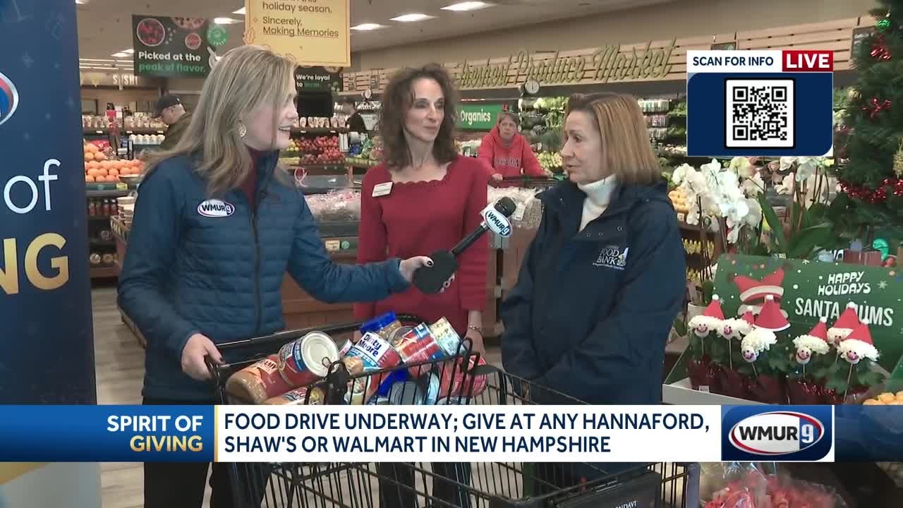 Spirit of Giving Food Drive underway; give at any Hannaford, Shaw's or Walmart in NH