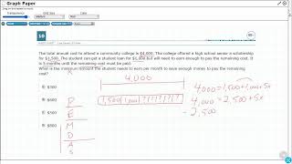 8th Grade STAAR Practice Saving for College (8.12G - #5)