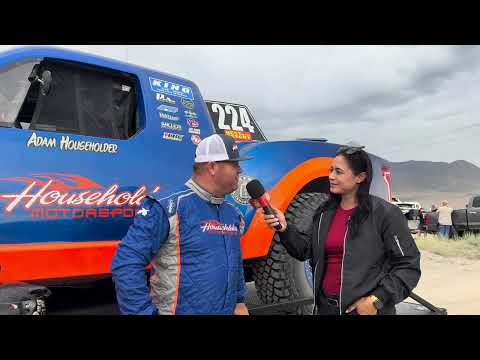 Adam Householder interviewed by Tiffany Stone at the 2026 Vegas to Reno Off-Road Race Qualifying