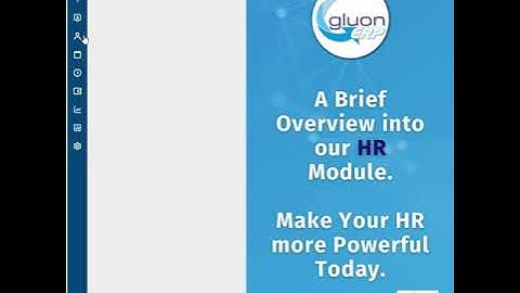 A brief overview of the HR module in Gluon ERP