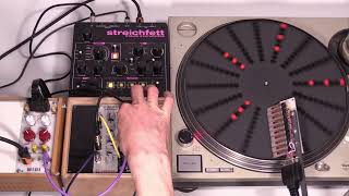 turntable sequencer: ball bearings, MIDI string synth, analogue filters