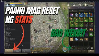 AVATARA Online - Stats Reset at Bag Weight
