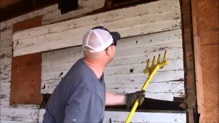 Wood siding tear-off