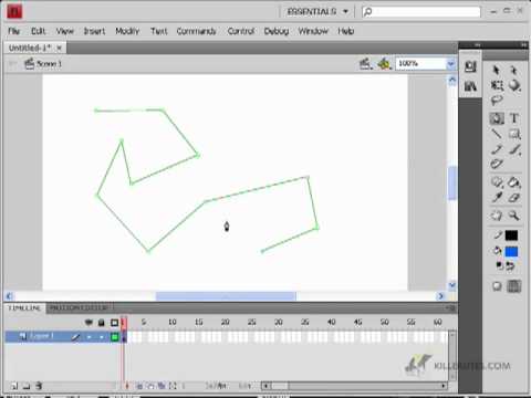 Flash CS4 Basics - Pen Tool Part 1
