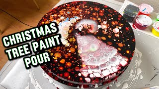 Christmas Tree Paint Pour - Cloud Funnel Technique