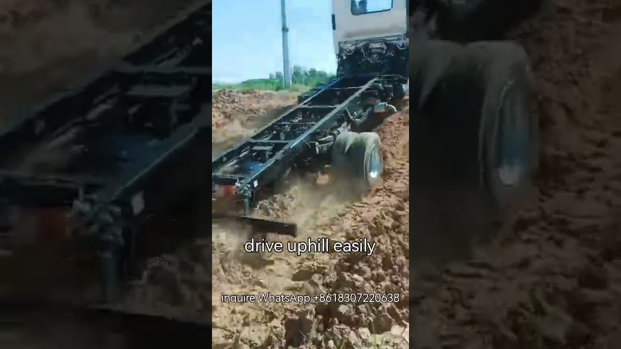 Isuzu npr(700p) 4x4 awd off road chassis test,timesharing switch for