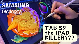 Samsung Galaxy Tab S9 Professional Artist Review/1st impression! Drawing   Painting Demo