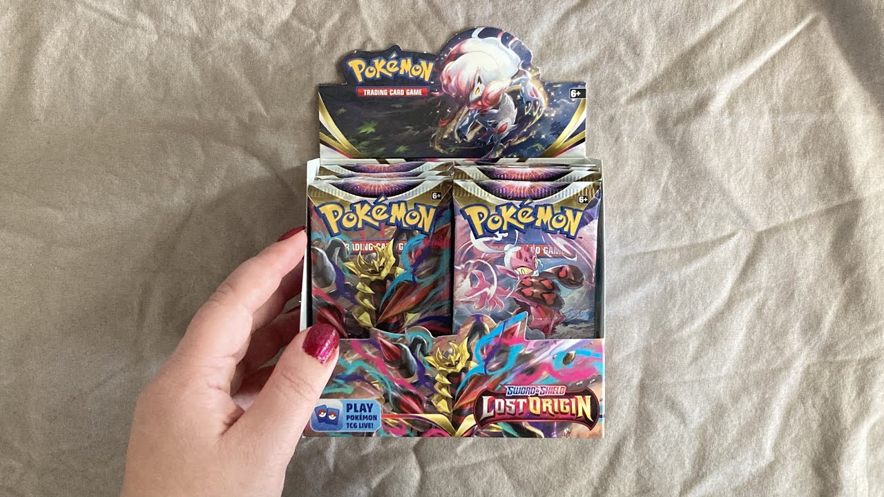 ASMR opening Pokemon TCG Lost Origin booster box part 2/4 tapping, card ...