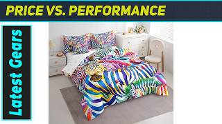 Feelyou Zebra Comforter Set: Wildly Colorful Twin Bedding!