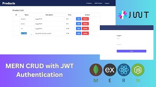 MERN Stack Crud with JWT Authentication Demo | MERN Stack | React JS  Node JS, mongoDB