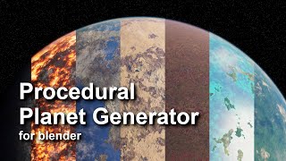 Procedural Planet Generator for blender - Trailer